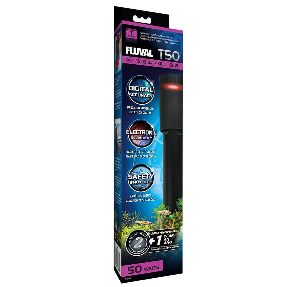 Fluval T50 Aquarium Heater, 50W