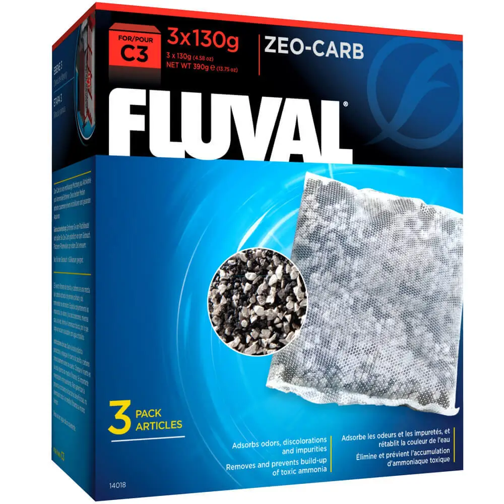 Fluval C3 Zeo-Carb, 110x150mm Sachets