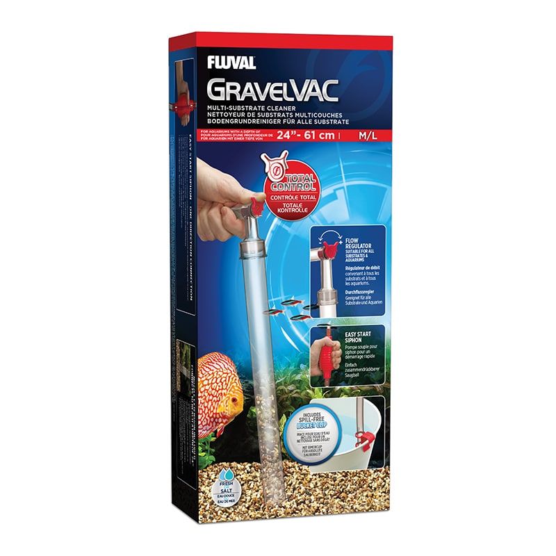 Fluval GravelVAC Multi‑Substrate Cleaner (M/L), up to 24″ / 60 cm