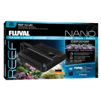 Boxed Fluval Reef 4.0 LED for nano and desktop aquariums, 25,000K, 25W, 50,000 hours, with Bluetooth/Master app features