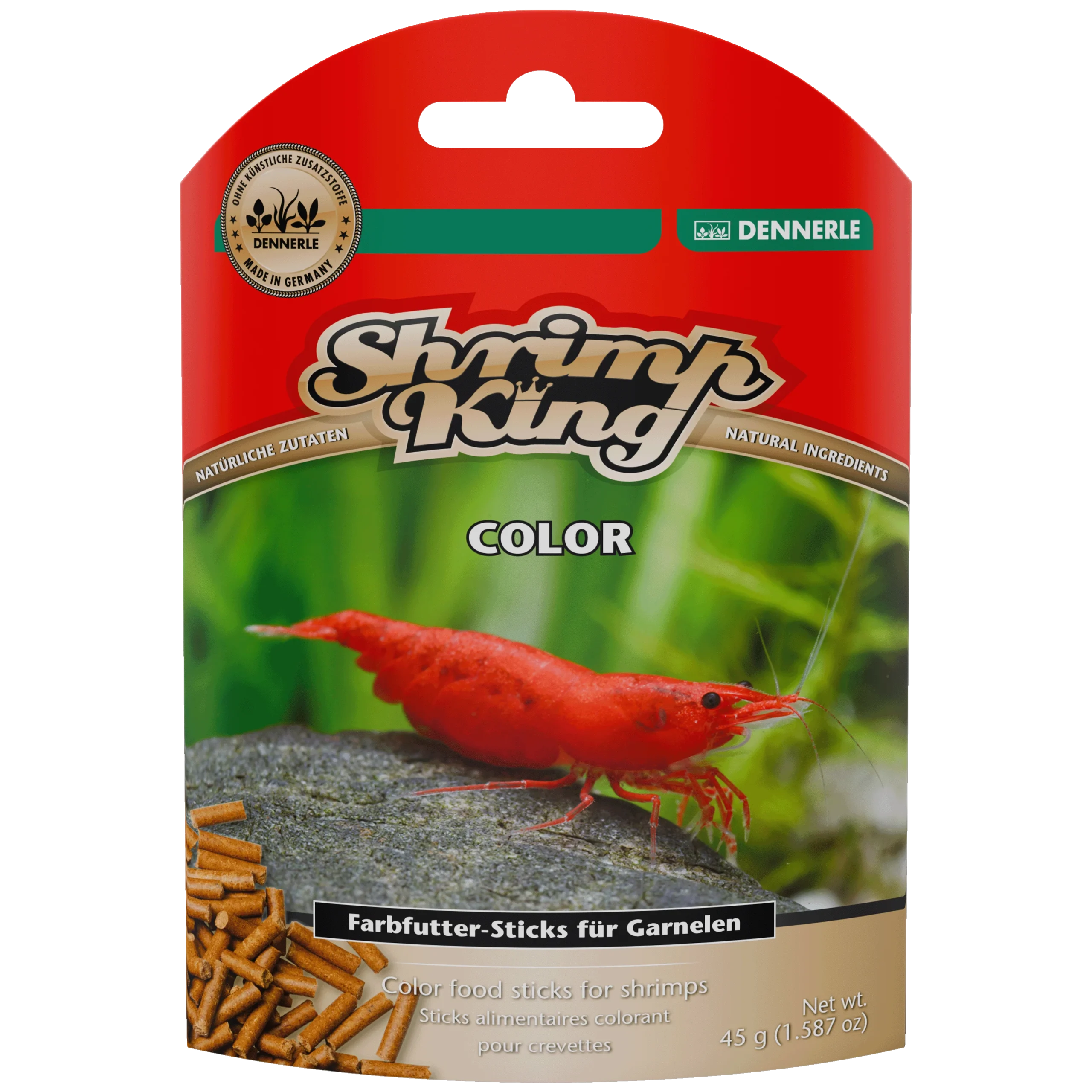 Dennerle Shrimp King Color – Premium Color-Enhancing Food Sticks for Freshwater Shrimp