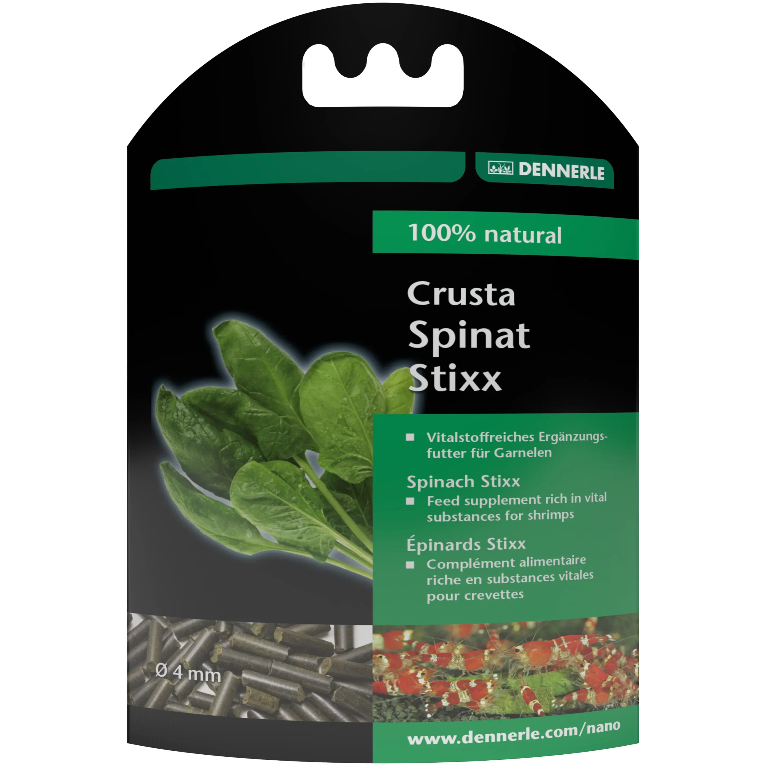 Dennerle Crusta Spinat Stixx – 100% Natural Spinach Food Sticks for Shrimp & Snails