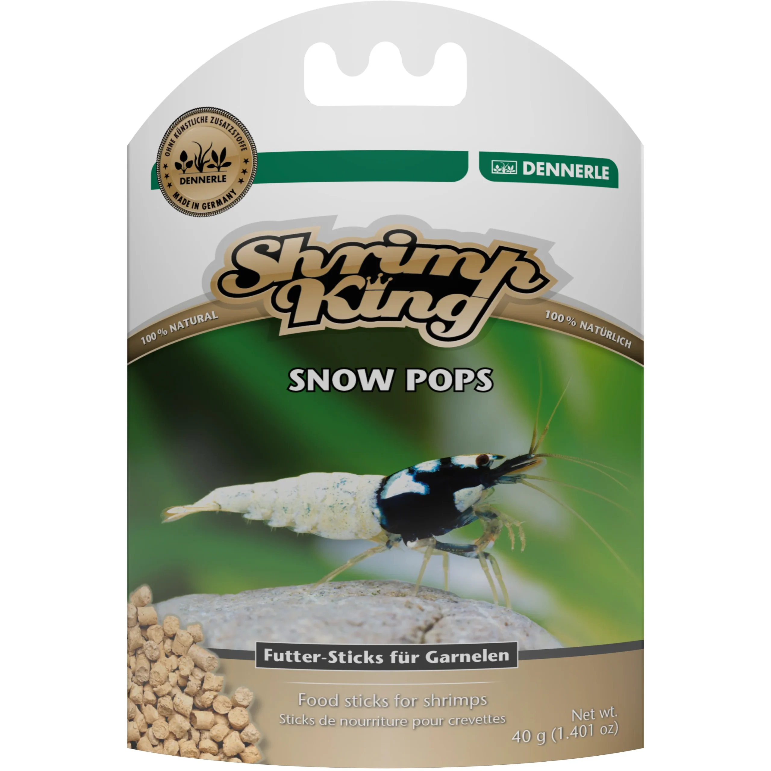 Dennerle Shrimp King Snow Pops – Soy Bran Food Sticks for Freshwater Shrimp