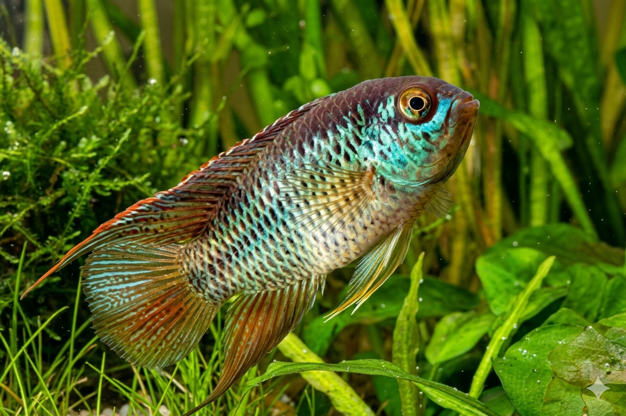 Golden Dwarf Cichlid (Nannacara anomala)