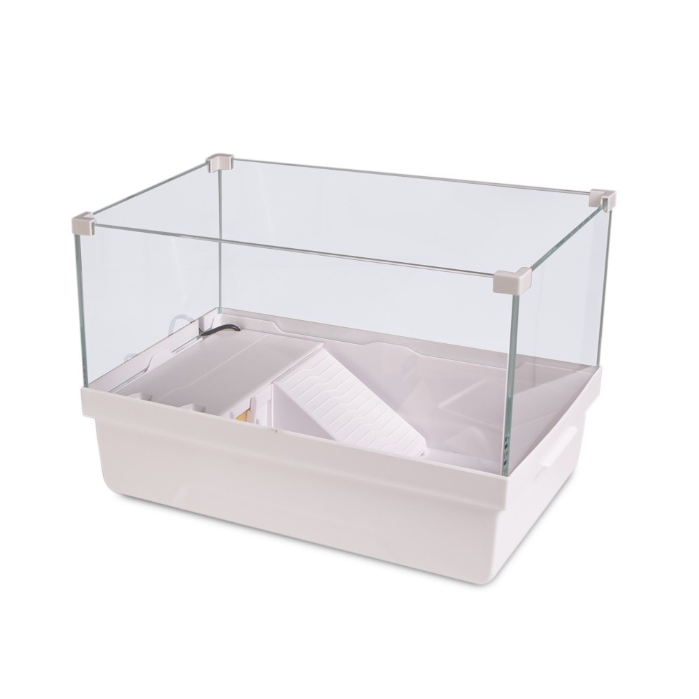 SunSun FG-4CF Glass Turtle Tank Kit with Island & Internal Filter (41×23×26 cm)